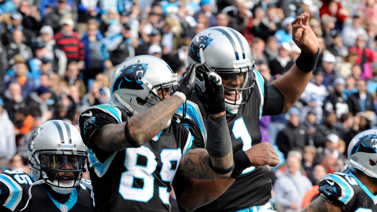 Cam Newton and Steve Smith in 2012