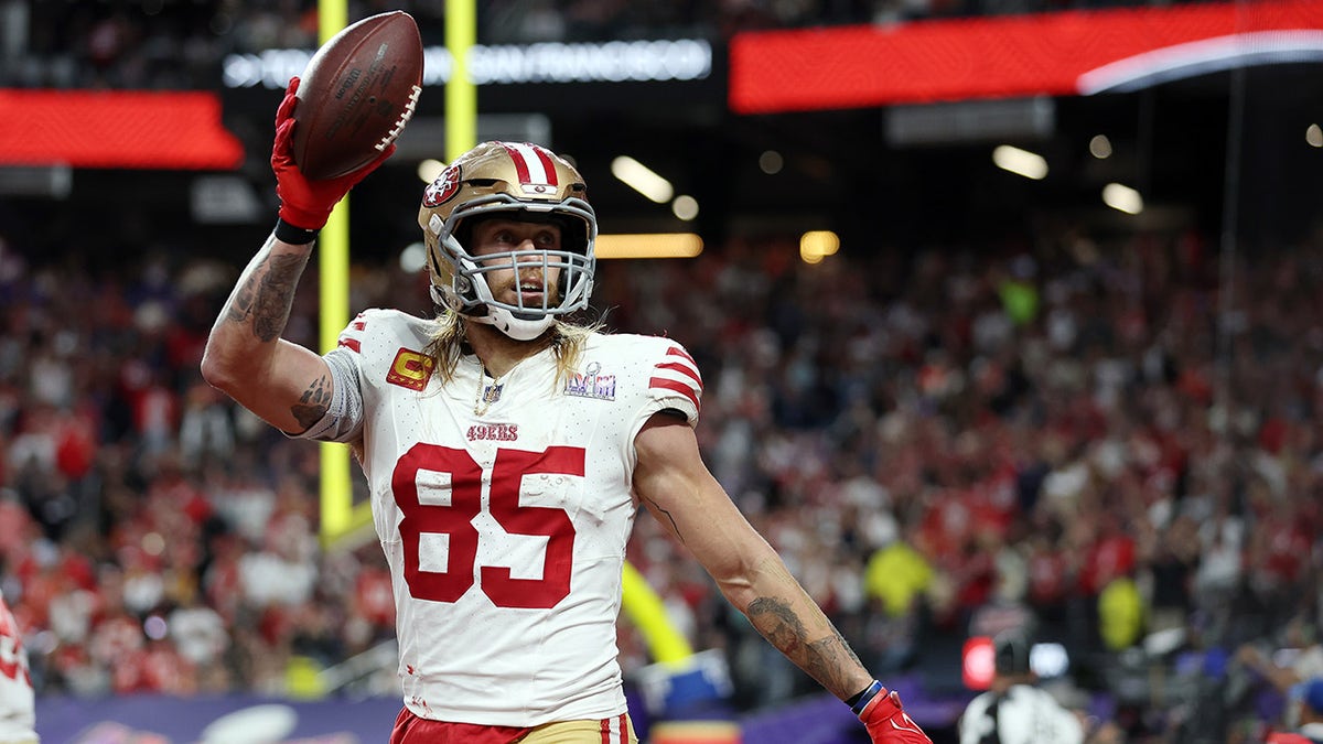 George Kittle celebrates