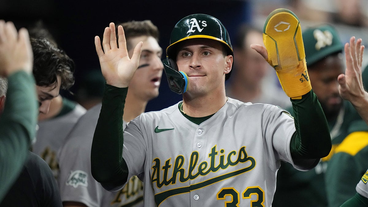 JJ Bleday celebrates