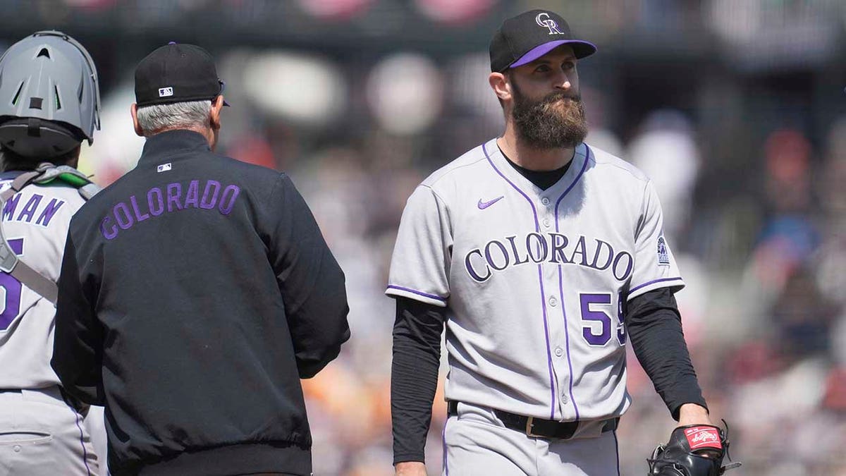 Jake Bird walks off the mound