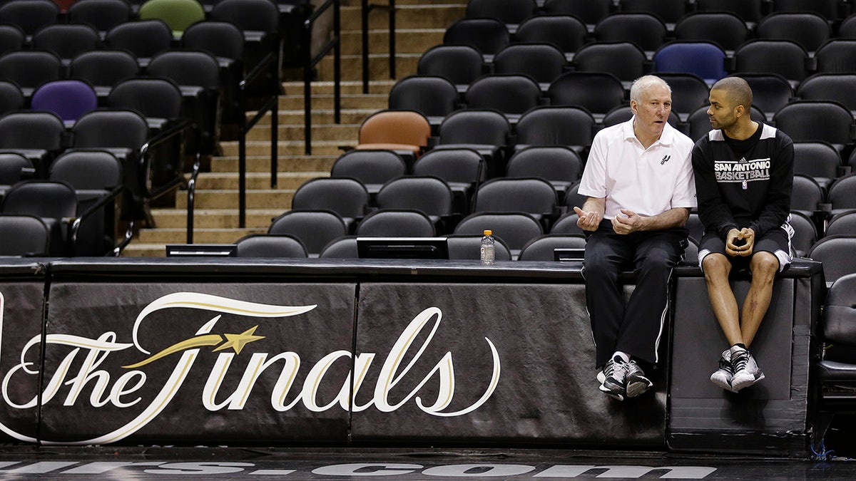 Gregg Popovich and Tony Parker