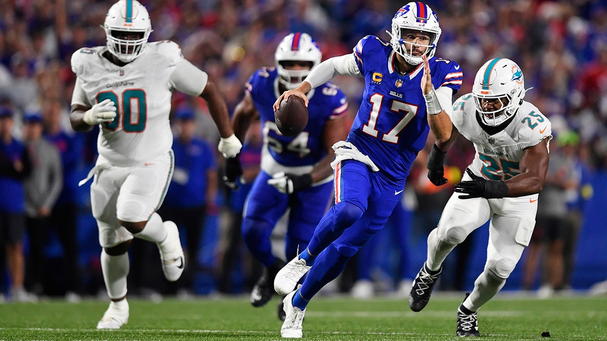 Josh Allen runs