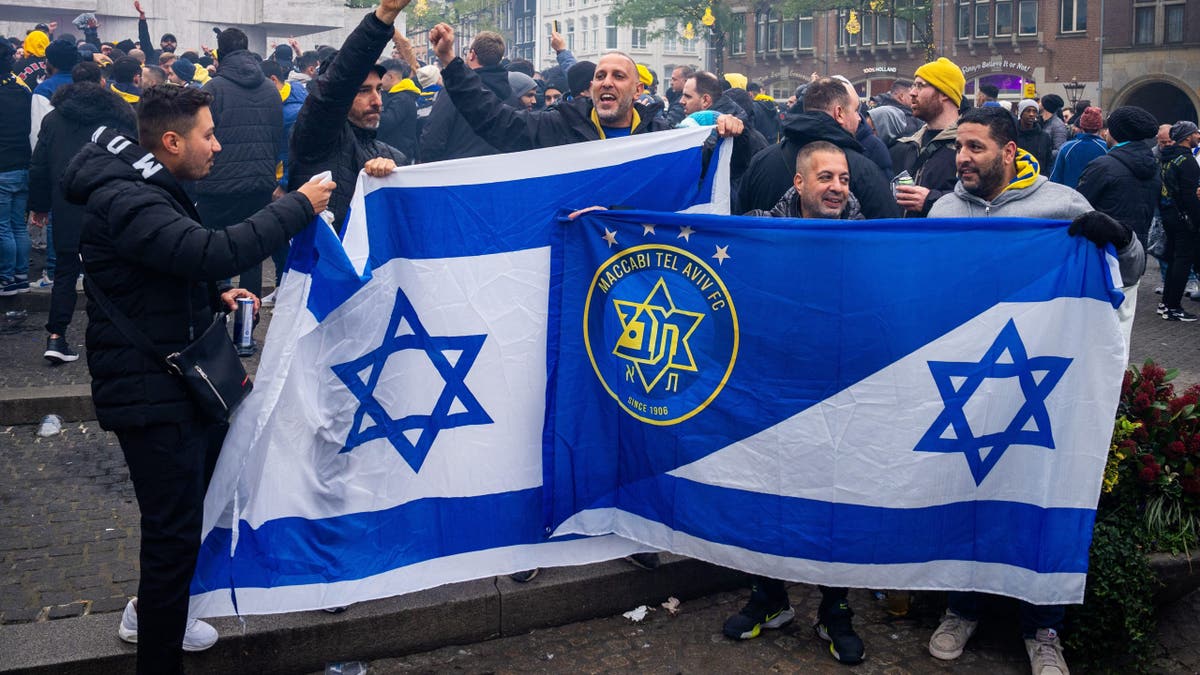 Israel soccer fans in Amsterdam
